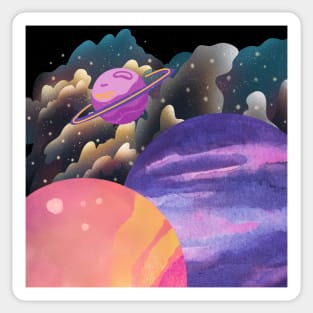 Outer Space! Deep reaches adventures! Apply now! - No Words Version Sticker